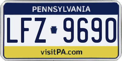PA license plate LFZ9690