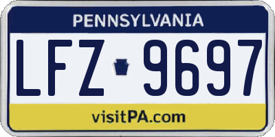 PA license plate LFZ9697