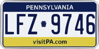 PA license plate LFZ9746