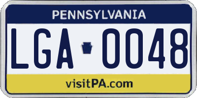 PA license plate LGA0048