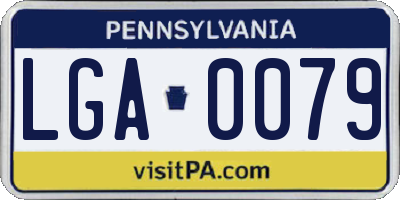 PA license plate LGA0079