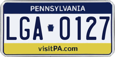 PA license plate LGA0127