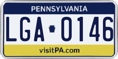 PA license plate LGA0146