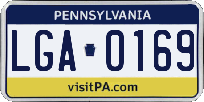 PA license plate LGA0169