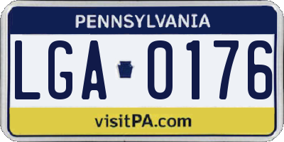 PA license plate LGA0176