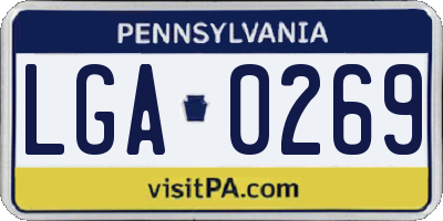 PA license plate LGA0269