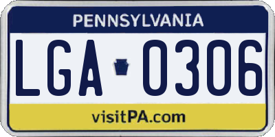 PA license plate LGA0306
