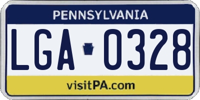PA license plate LGA0328