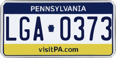 PA license plate LGA0373