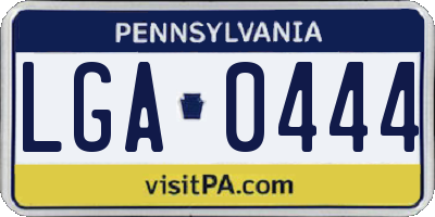PA license plate LGA0444