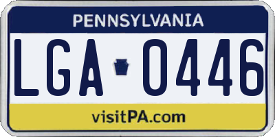 PA license plate LGA0446
