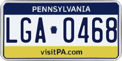 PA license plate LGA0468