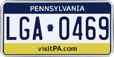 PA license plate LGA0469