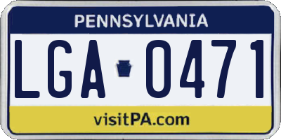 PA license plate LGA0471