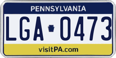 PA license plate LGA0473