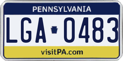 PA license plate LGA0483