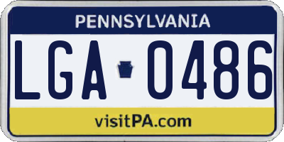 PA license plate LGA0486