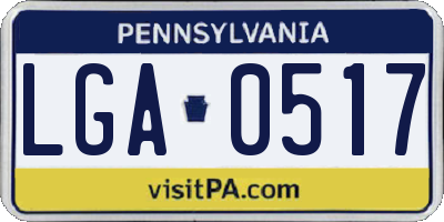 PA license plate LGA0517