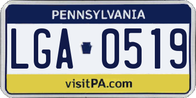 PA license plate LGA0519