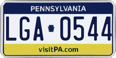 PA license plate LGA0544