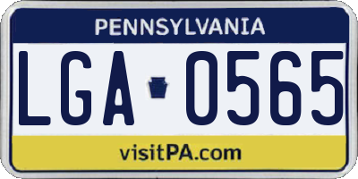PA license plate LGA0565