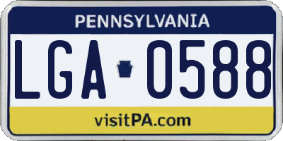 PA license plate LGA0588