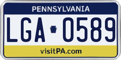 PA license plate LGA0589