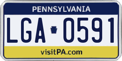 PA license plate LGA0591