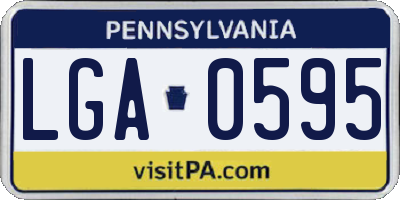 PA license plate LGA0595