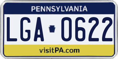PA license plate LGA0622