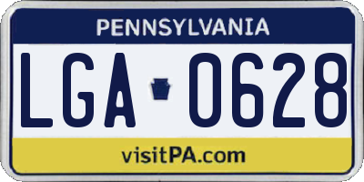PA license plate LGA0628