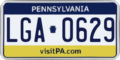 PA license plate LGA0629