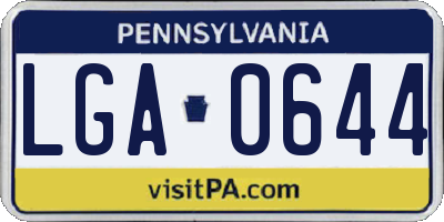 PA license plate LGA0644