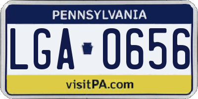 PA license plate LGA0656