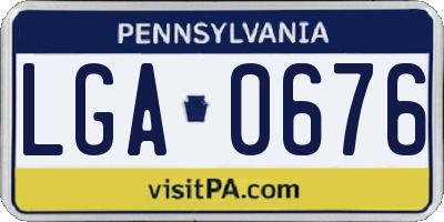 PA license plate LGA0676