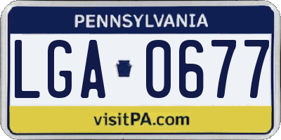 PA license plate LGA0677