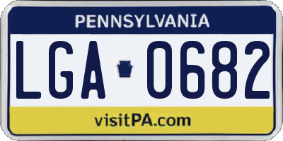 PA license plate LGA0682