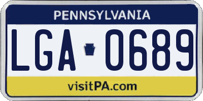 PA license plate LGA0689