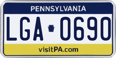 PA license plate LGA0690