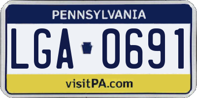PA license plate LGA0691
