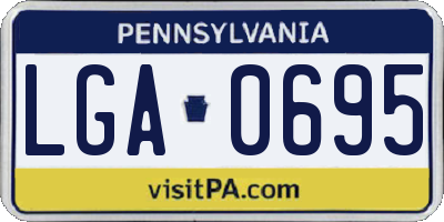 PA license plate LGA0695