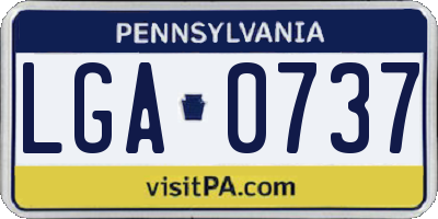 PA license plate LGA0737