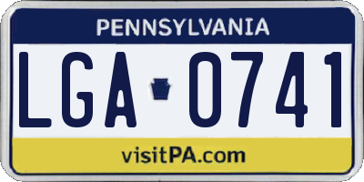 PA license plate LGA0741
