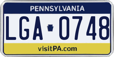 PA license plate LGA0748
