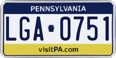 PA license plate LGA0751