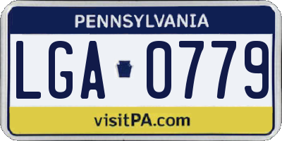 PA license plate LGA0779