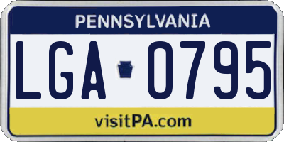 PA license plate LGA0795