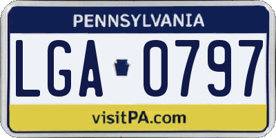 PA license plate LGA0797