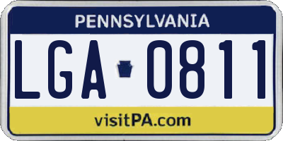 PA license plate LGA0811