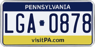 PA license plate LGA0878